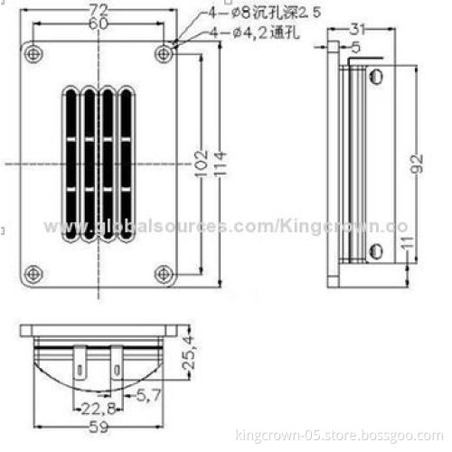 Ribbon Tweeter Speaker with 30W